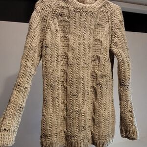 Cozy Knit Women's Sweater - Cream